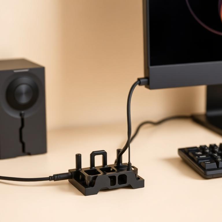Organizador de cabos em impressão 3D feito pela Makko